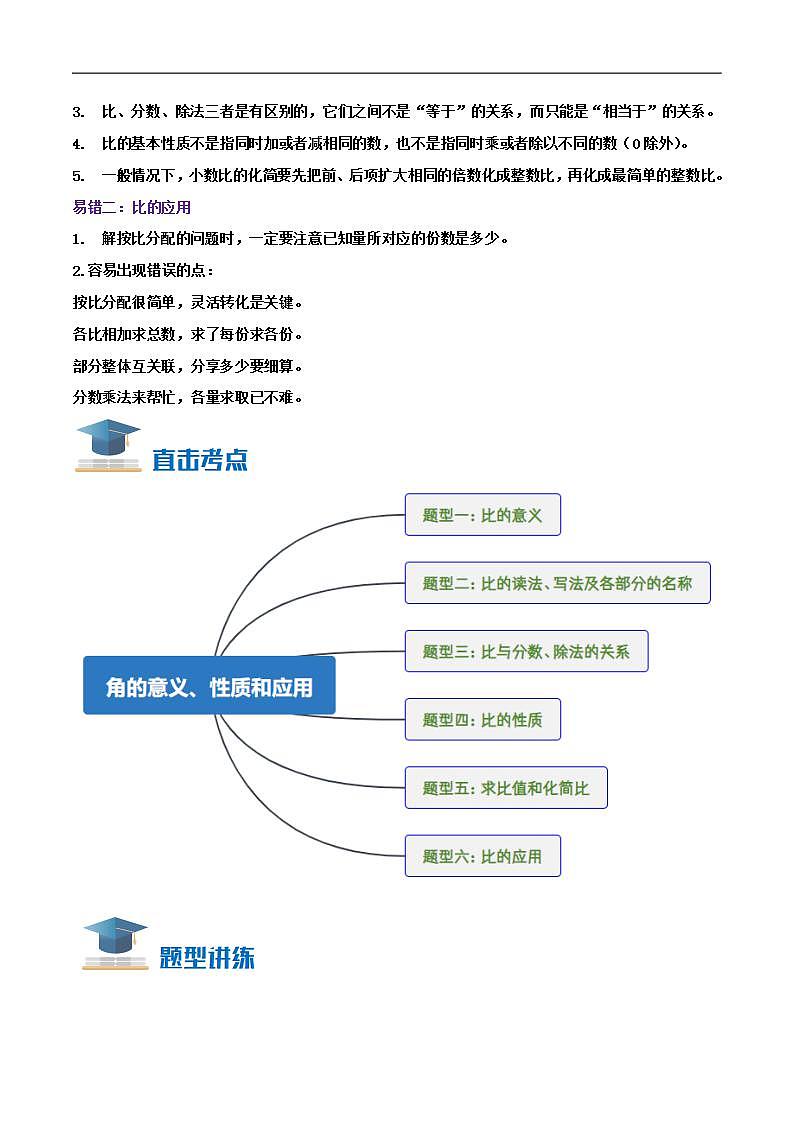 人教版小学数学六年级上册拓展培优讲义专题04《比的意义、性质与应用》（知识讲练）（教师版）第2页
