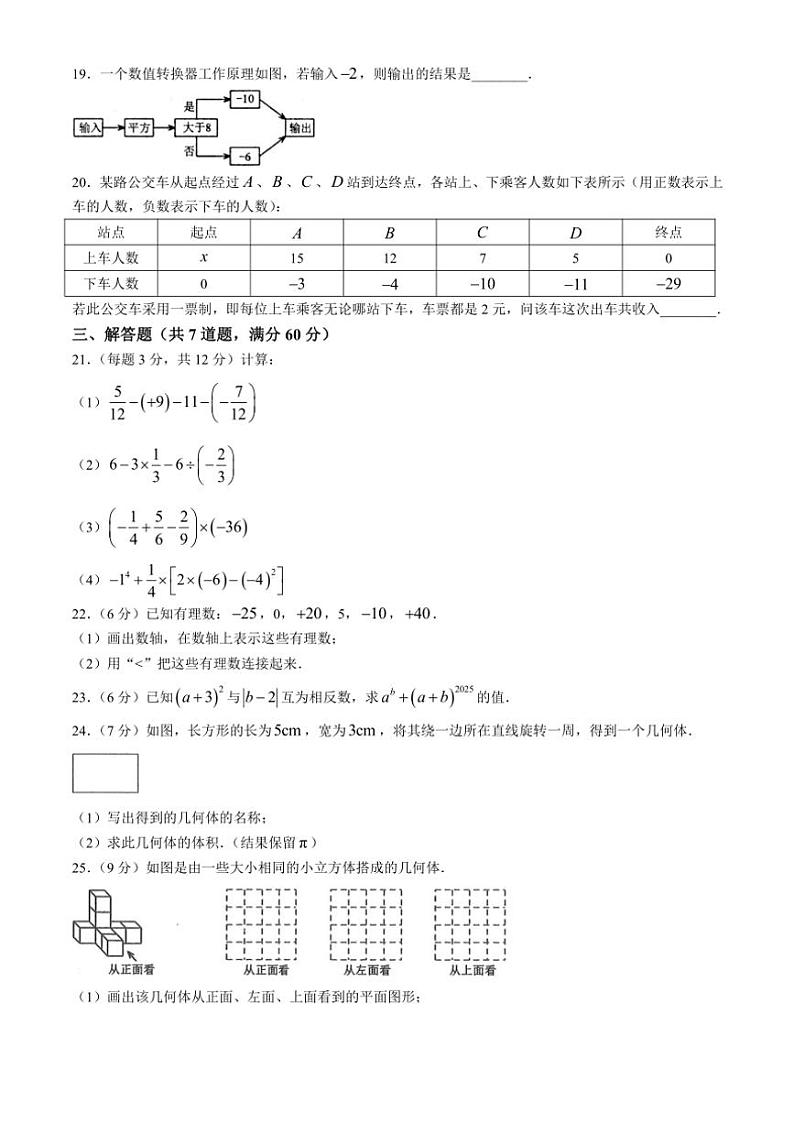 2024～2025学年山东省烟台市芝罘区(五四制)六年级(上)期中数学试卷(含答案)第3页
