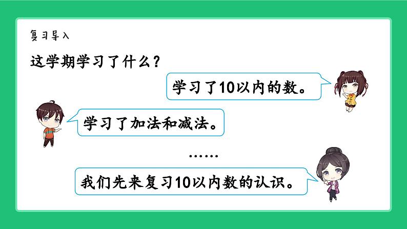 新北师大版小学数学一年级上册第一单元《生活中的数》复习精品课件第2页