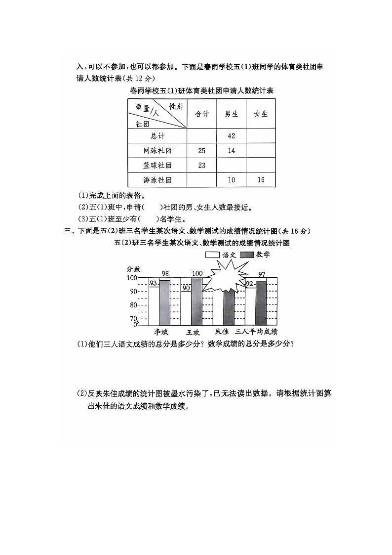 河南省新乡市新乡县朗公庙镇赵堤小学2024-2025学年五年级上学期11月期中数学试题第2页