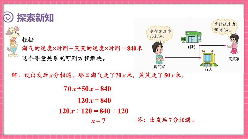 7.2 相遇问题（课件）2024-2025学年五年级下册数学北师大版第6页