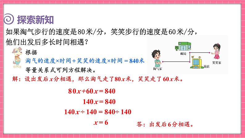 7.2 相遇问题（课件）2024-2025学年五年级下册数学北师大版第8页