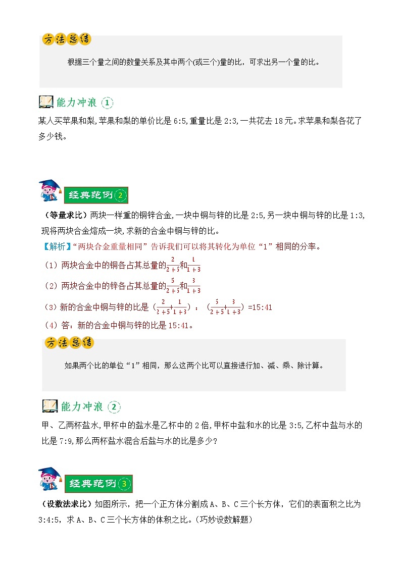 经典奥数-比和比例15种类型精讲精练-小升初奥数应用题讲义-A4第3页