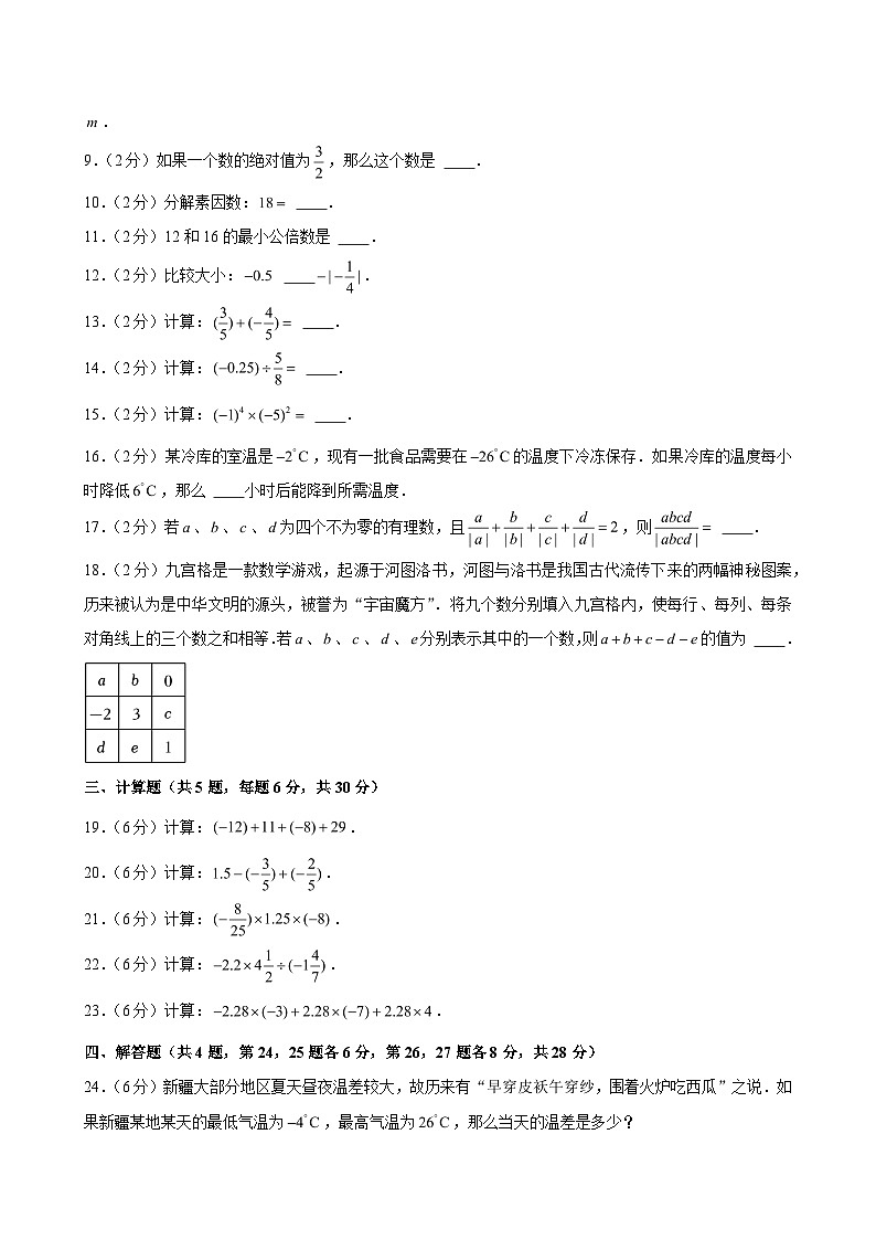 2024-2025学年上海市金山区六年级（上）期中数学试卷（五四学制）（含解析）第2页