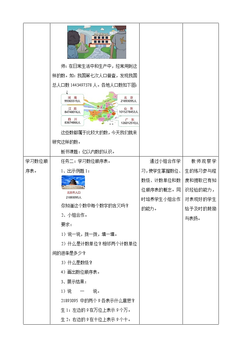 1.1亿以内数的认识教学设计第2页