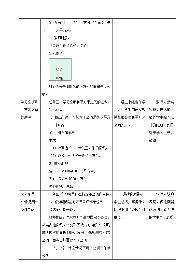 2.1公顷的认识教学设计第3页