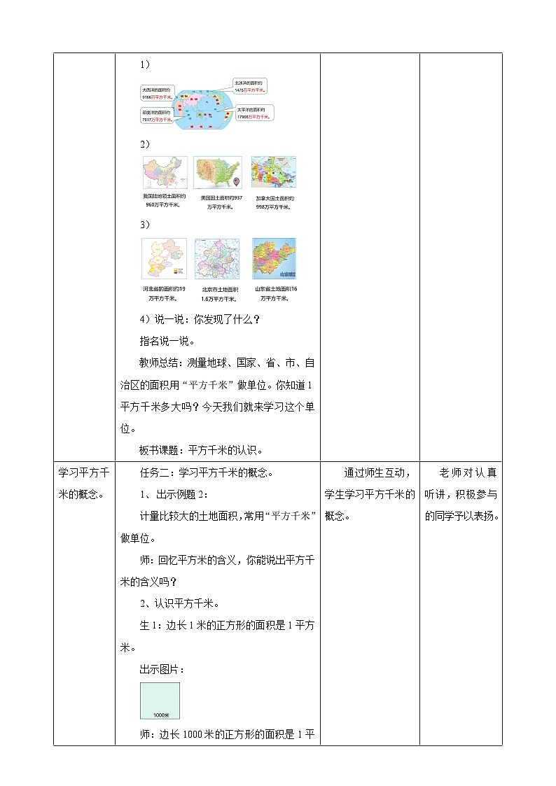 2.2平方千米的认识教学设计第2页
