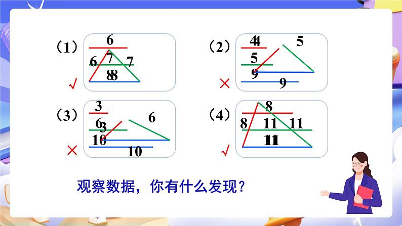 【大单元】人教版数学四下5.2《三角形三条边的关系》课件第7页