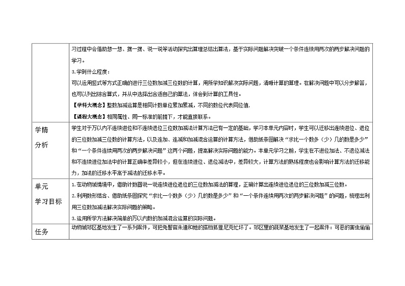 第六单元万以内的加减法（二）（教案） 二年级下册数学青岛版第2页