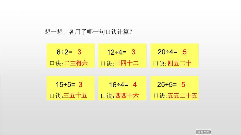 第七单元  表内除法复习（课件  二年级上册数学青岛版第6页