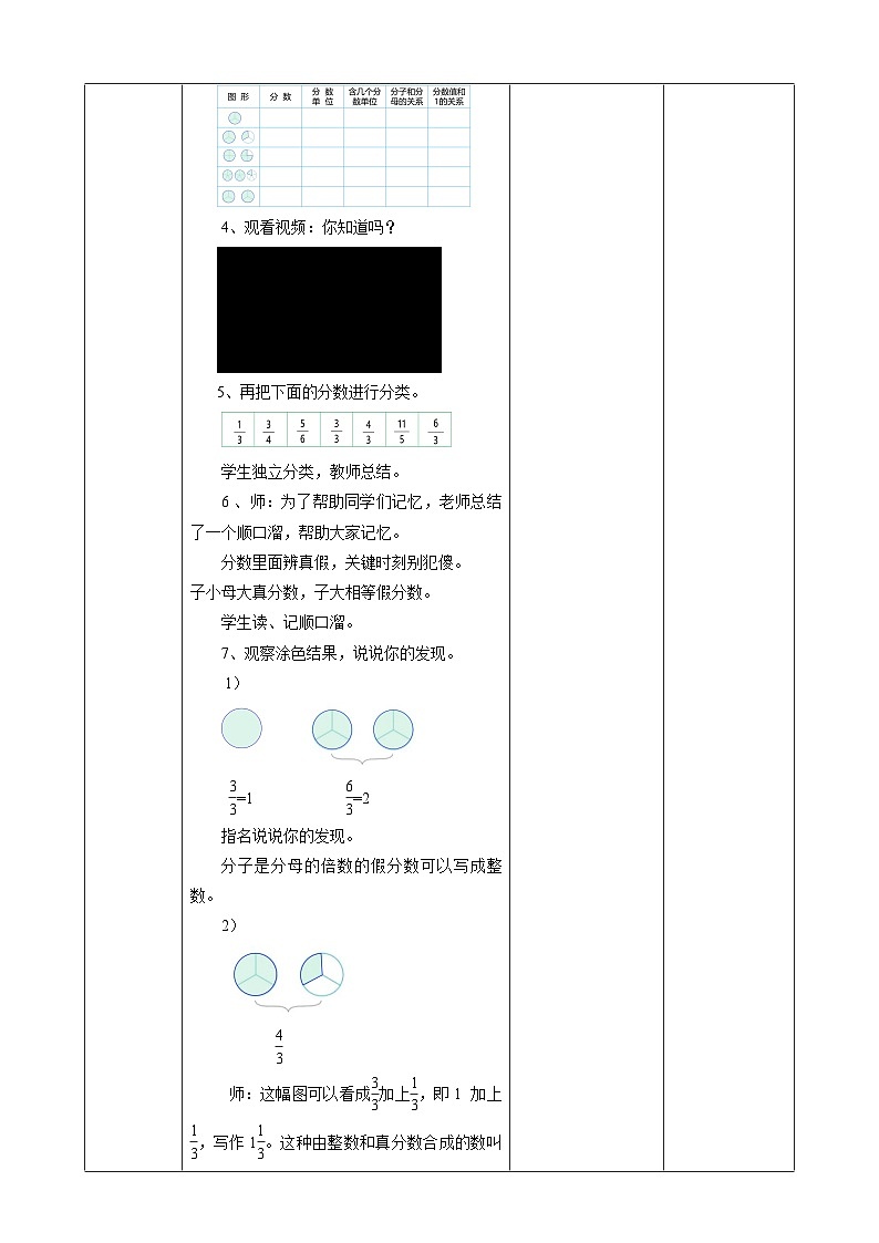 4.3《真分数和假分数》教学设计第3页