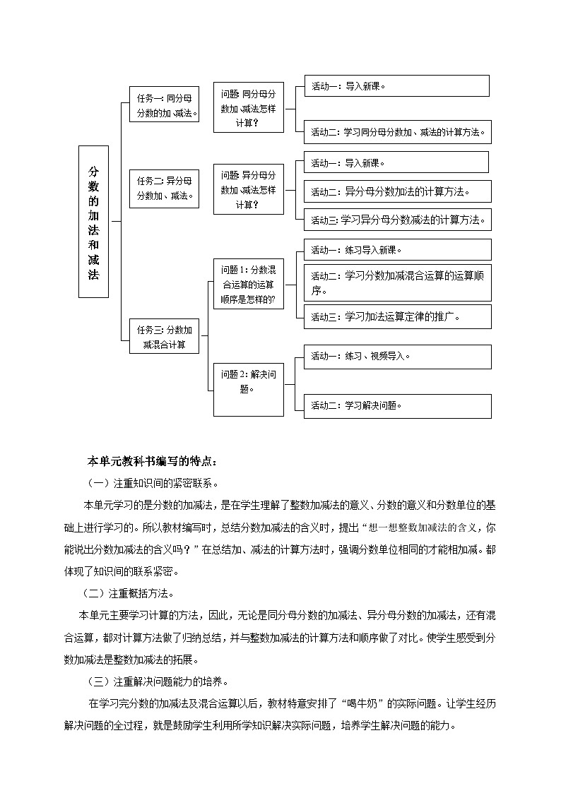 《分数加法和减法》单元整体设计第3页