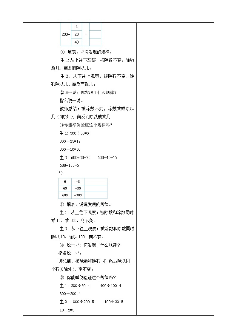 6.6商的变化规律教学设计第3页