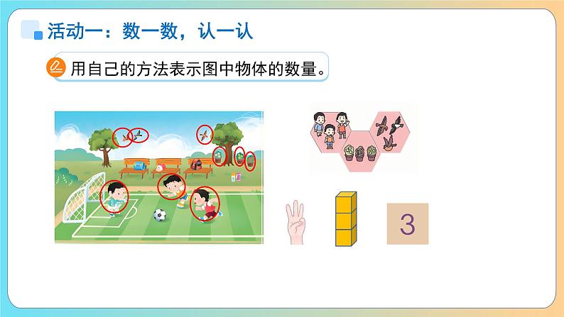 小学数学苏教版一年级上册第一单元《1-3的认识》课件第7页