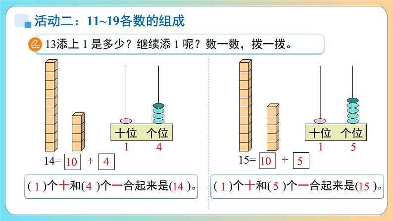 小学数学苏教版一年级上册第五单元第五单元《11~19的认识》课件第8页