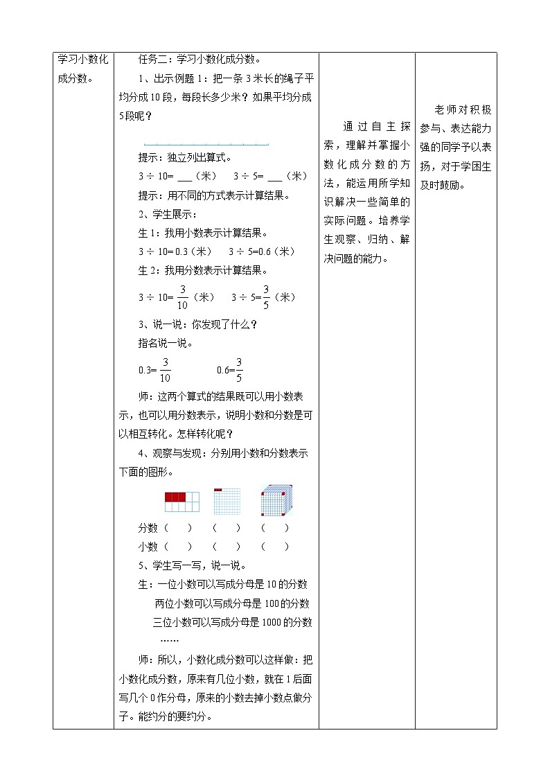 人教版五下4.12《分数与小数的互化》教案第2页