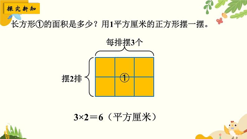 北师大版数学三年级下册 第五单元 面积-第三课时 长方形的面积课件第3页