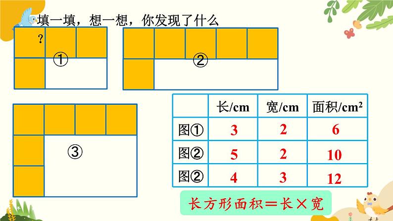 北师大版数学三年级下册 第五单元 面积-第三课时 长方形的面积课件第5页