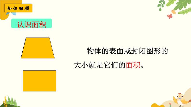 北师大版数学三年级下册 第五单元 面积-第五课时 单元复习课课件第2页