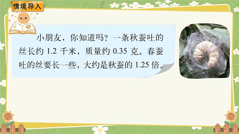 北师大版数学四年级下册 第3单元 小数乘法-第6课时 蚕 丝课件第2页