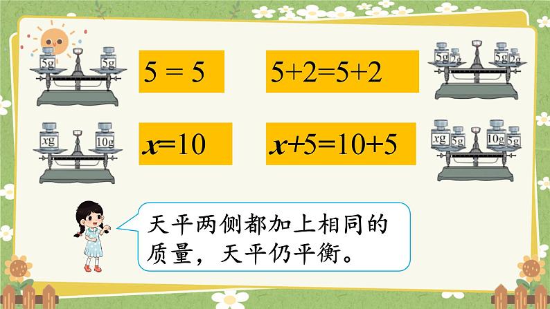 北师大版数学四年级下册 第5单元 认识方程-第5课时 解方程（一）课件第5页