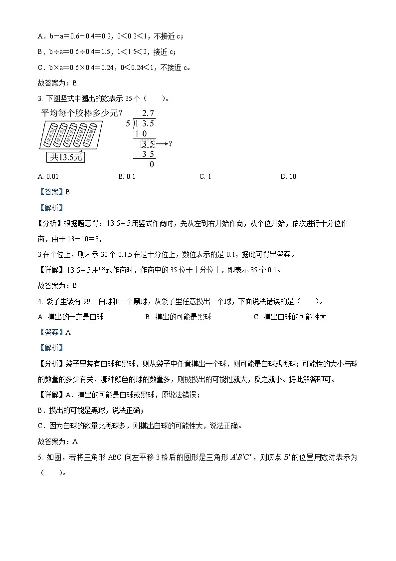 2024-2025学年湖南省怀化市通道县人教版五年级上册期中测试数学试卷（解析版）-A4第2页