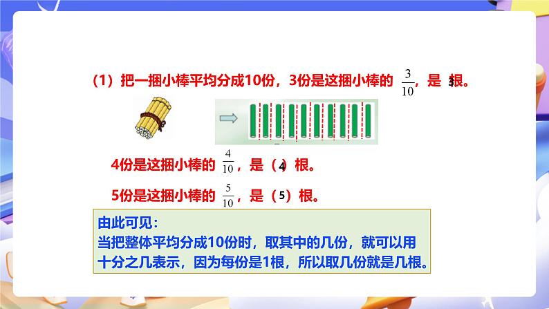 冀教版数学四年级下册5.1《分数的意义和性质》（课件）第5页