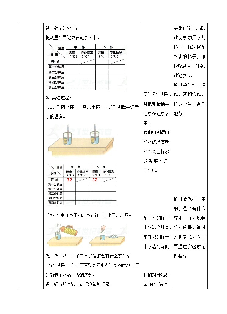 冀教版数学六年级下册1.5《用正、负数表示事物的变化》（教案）第2页