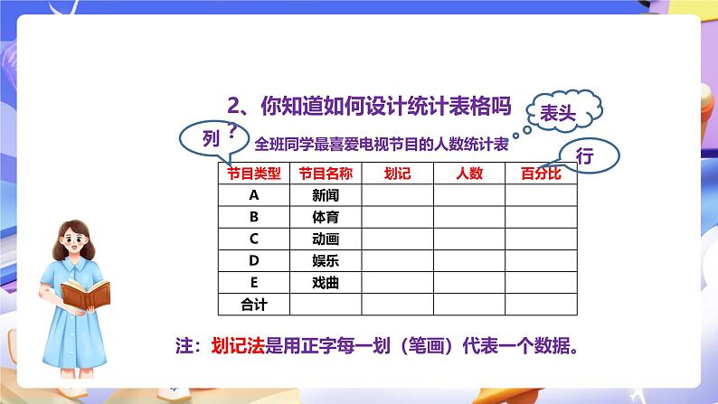 冀教版数学六年级下册 6.3.1《简单的数据统计过程》课件第4页