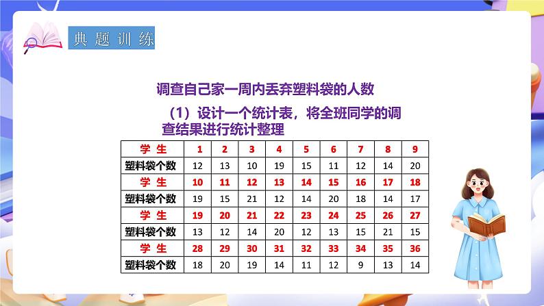 冀教版数学六年级下册 6.3.1《简单的数据统计过程》课件第7页