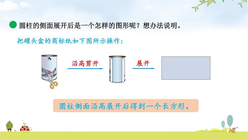 小学数学北师大版六年级下册 第一单元第二课时 圆柱的表面积（课件）第6页