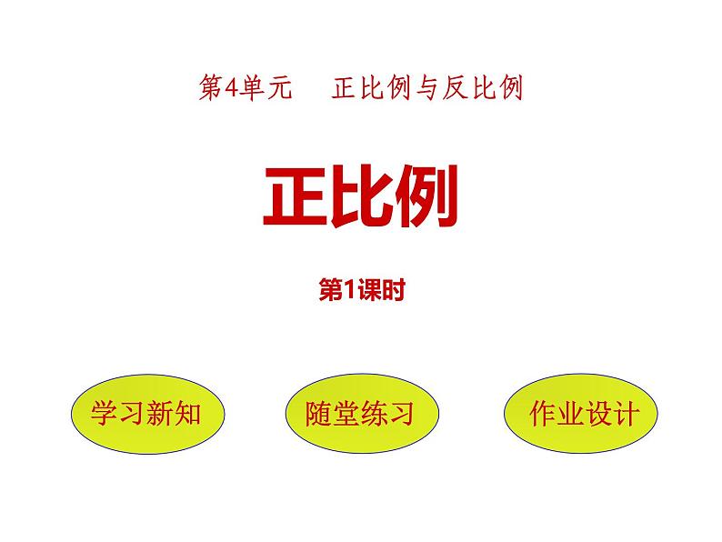 小学数学北师大版六年级下册 第四单元第二课时 正比例（课件）第1页