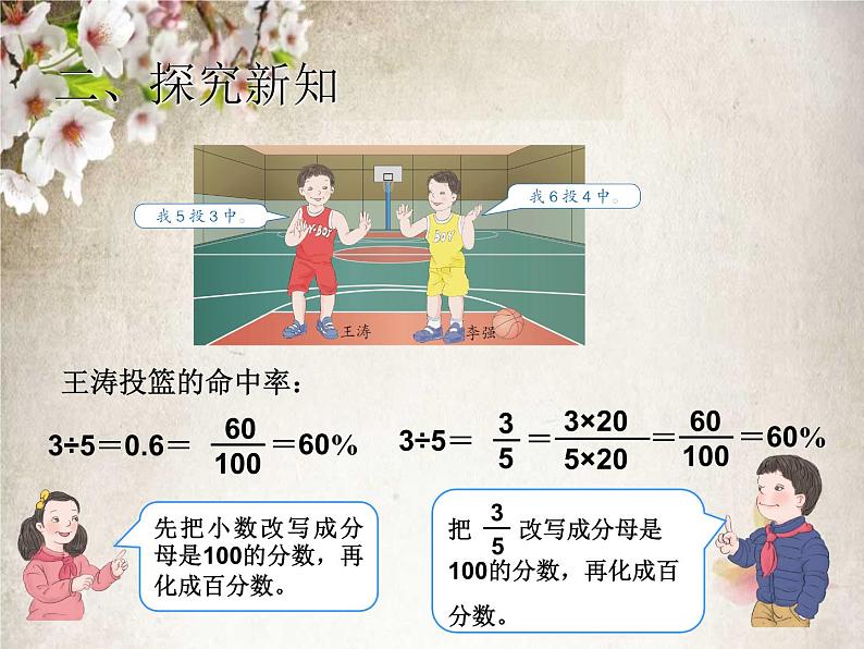 小学数学人教版六年级上册 第六单元第二课 百分数和分数、小数的互化（课件）第4页