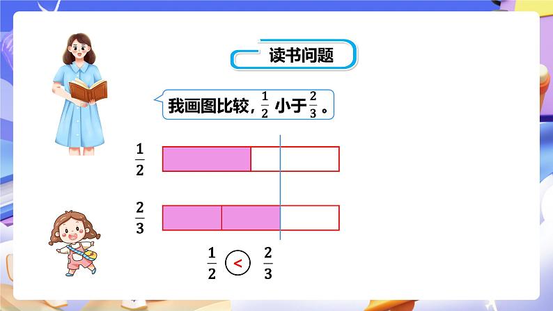 冀教版数学五年级下册2.3《 异分母分母的大小比较》（课件）第7页