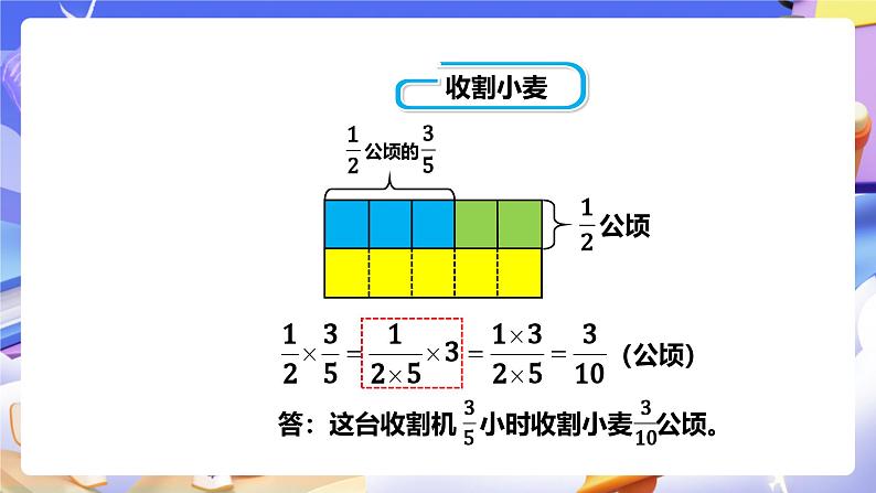 冀教版数学五年级下册4.3《 分数乘分数》（课件）第8页