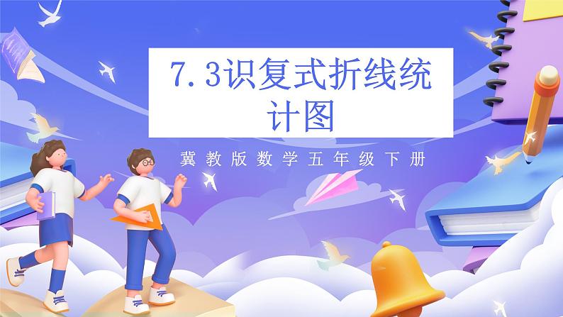 冀教版数学五年级下册7.3《  认识复式折线统计图》（课件）第1页