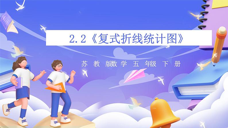 苏教版数学五年级下册2.2《复式折线统计图》课件第1页