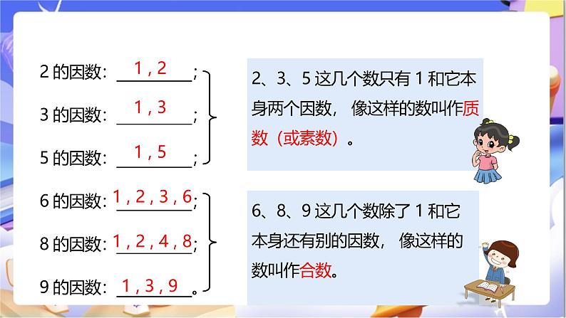 苏教版数学五年级下册3.4《质数和合数》课件第6页