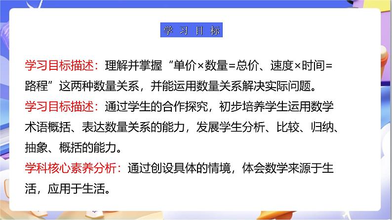 苏教版数学四年级下册3.2《常见的数量关系》课件第3页