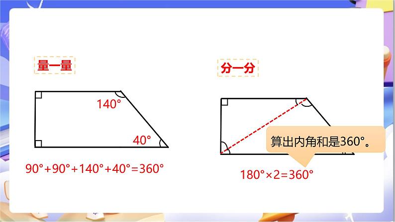 苏教版数学四年级下册7.8《探索多边形的内角和》课件第8页