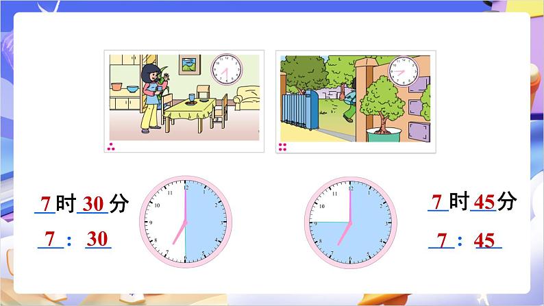 苏教版数学二年级下册2.2《认识几时几分》课件第7页