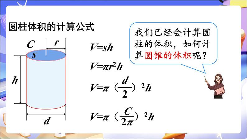 苏教版数学六年级下册2.4《圆锥的体积》课件第3页