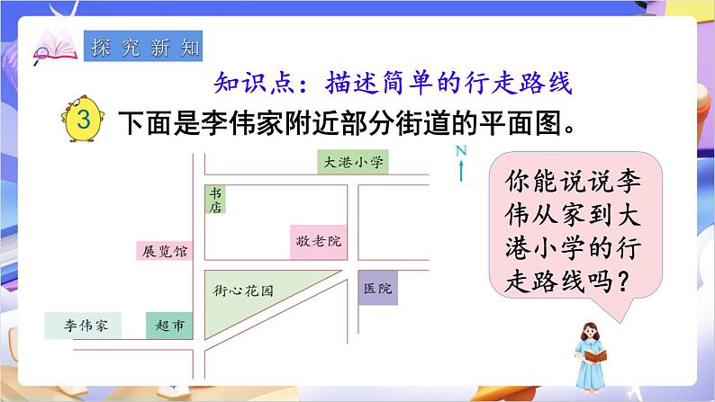 苏教版数学六年级下册5.3《用方向和距离描述简单的行走路线》课件第4页