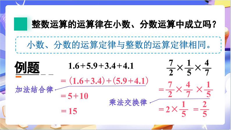 北师大版数学六年级下册总复习 《数与代数 运算律》课件第7页