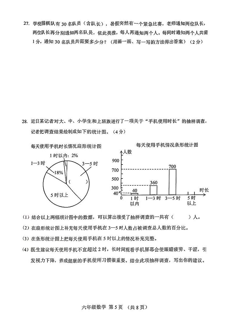 吉林省长春市南关区2024-2025学年六年级上学期期末数学试题第3页
