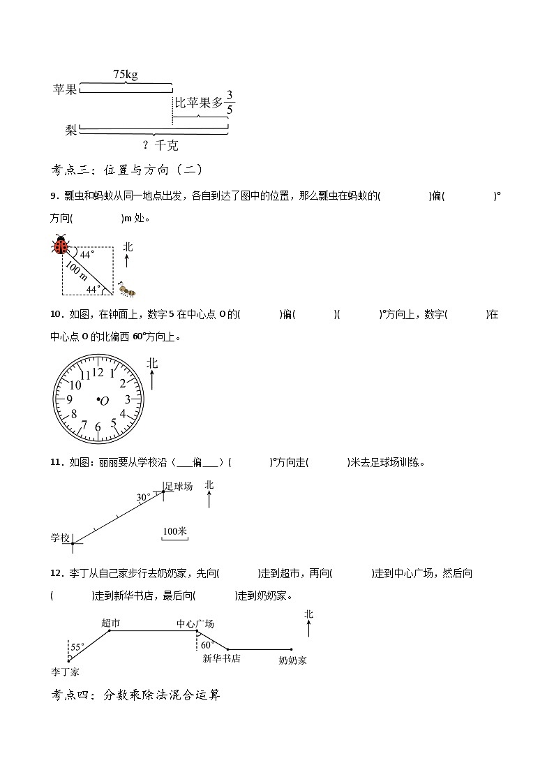 （期末冲刺）六年级上学期18大考点汇总、72题跟踪训练（填空题篇）-2024-2025学年数学六年级上册人教版第3页