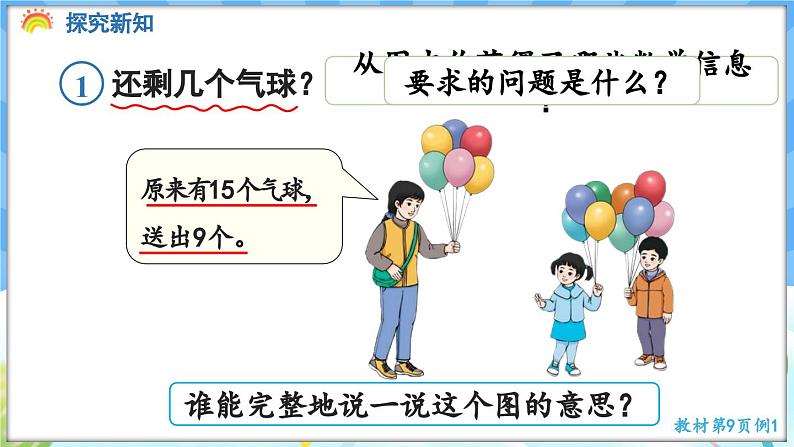 人教版（2024）数学一年级下册---2.1 十几减9（课件）第4页