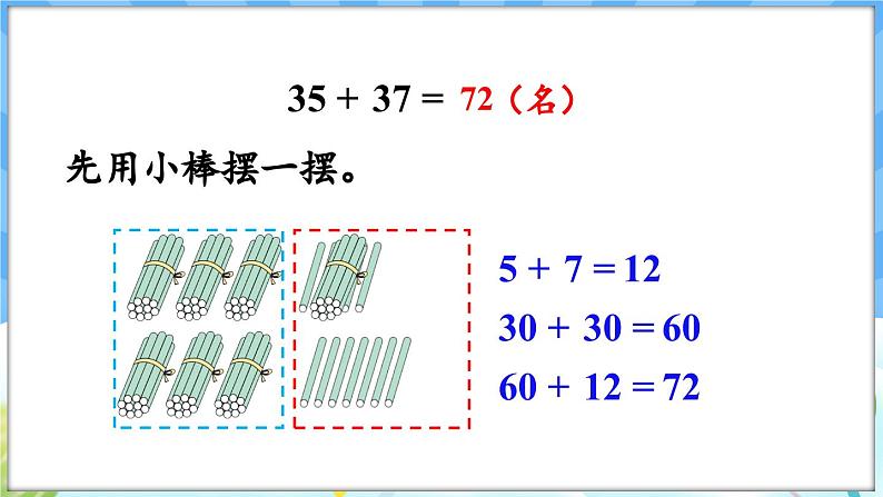 人教版（2024）数学一年级下册---5.2 两位加两位（进位）（课件）第6页