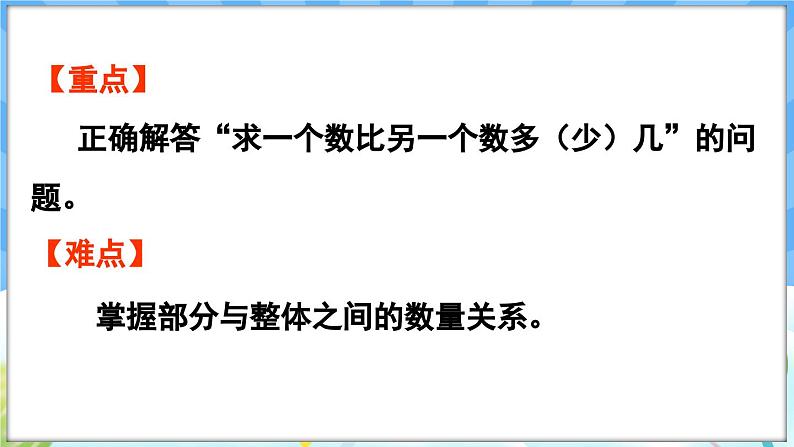 人教版（2024）数学一年级下册---6.1 求一个数比另一个数多（少）几（课件）第3页