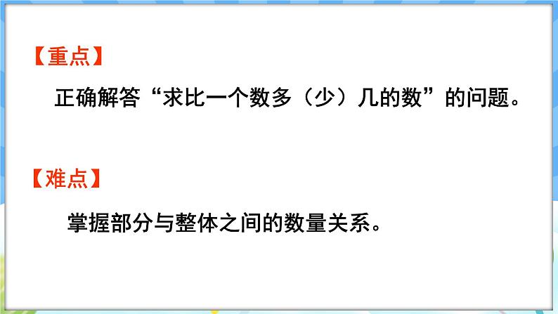 人教版（2024）数学一年级下册---6.2 求比一个数多（少）几的数（课件）第3页